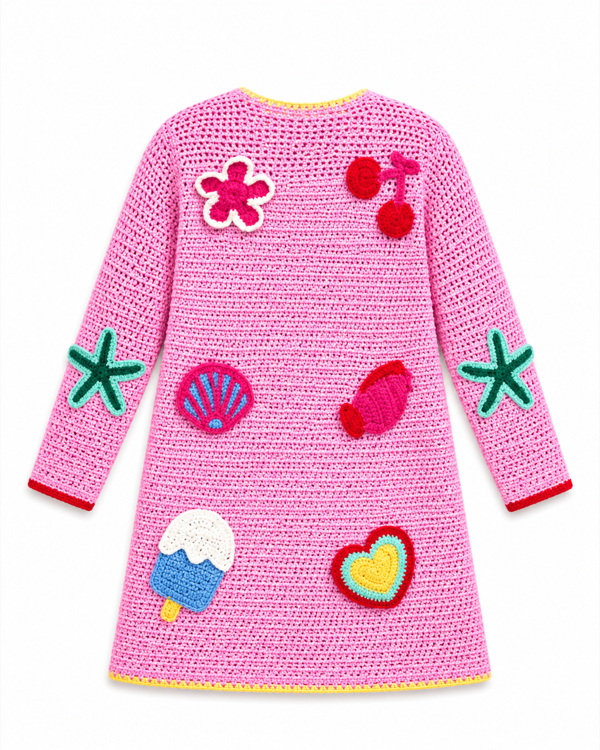 Pink knit cover up