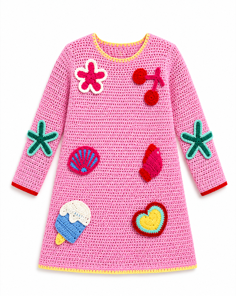 Pink knit cover up