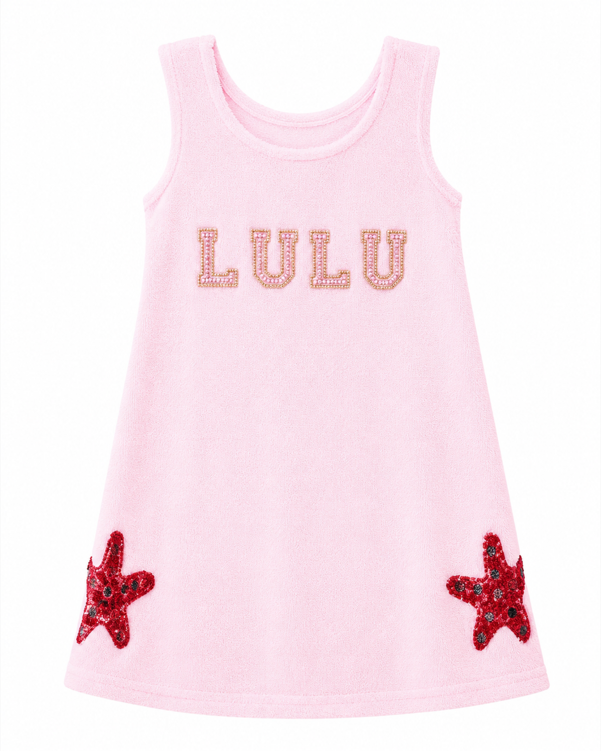 Pink star fish towel cover up