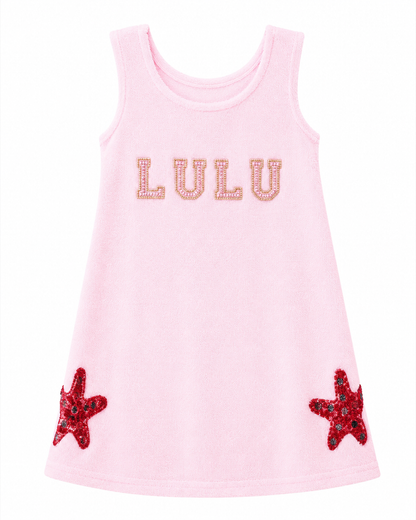 Pink star fish towel cover up