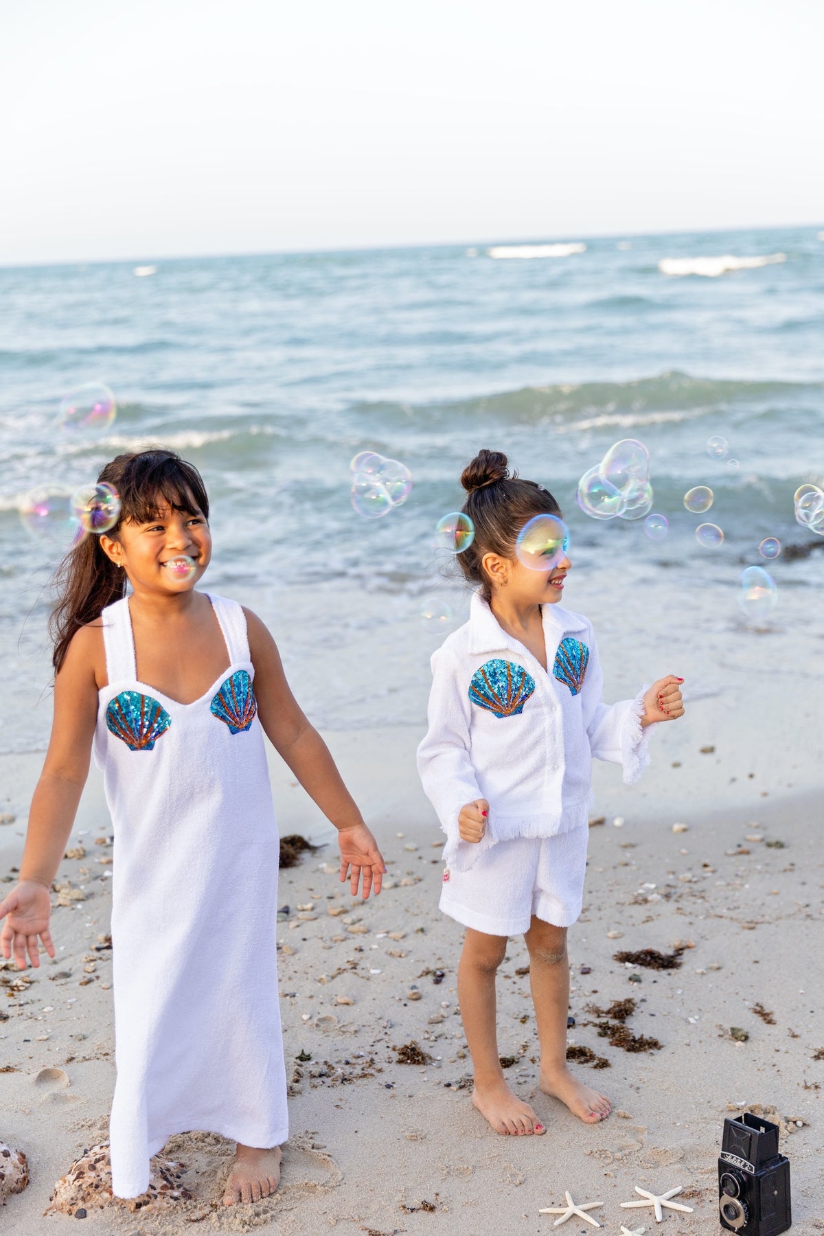 White shells towel cover up