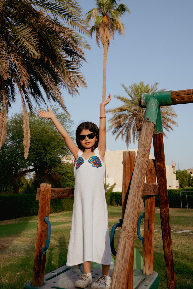 White shells towel cover up