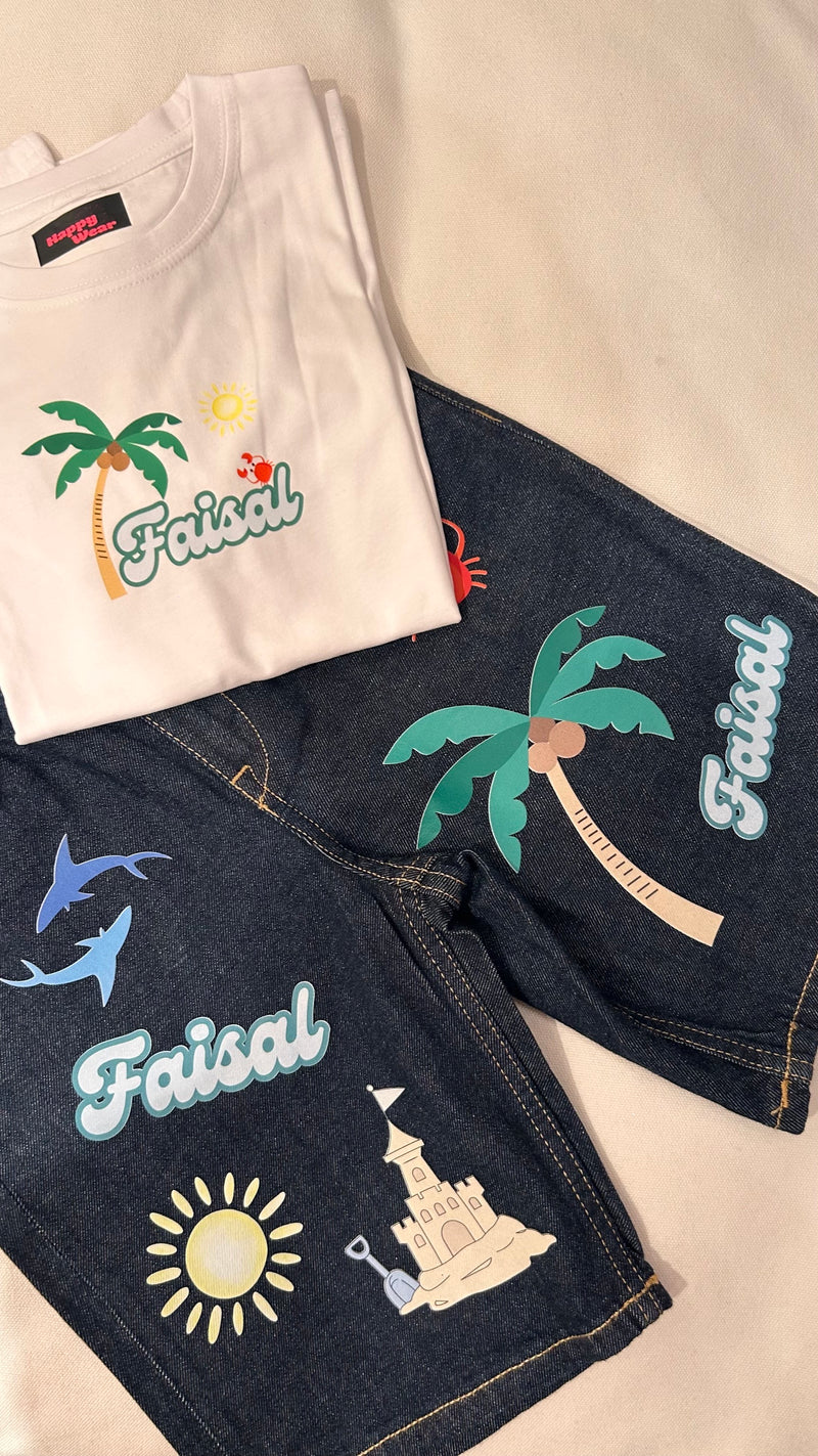 Customized denim short