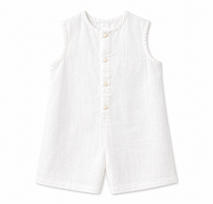 Customized linen romper short