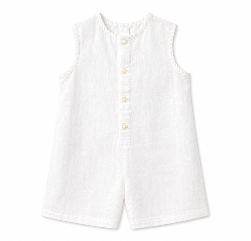 Customized linen romper short