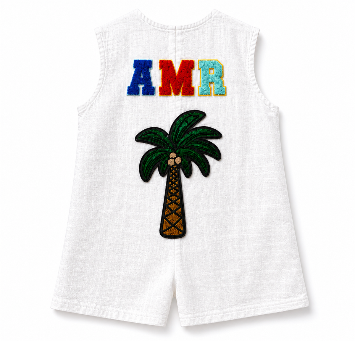 Customized linen romper short