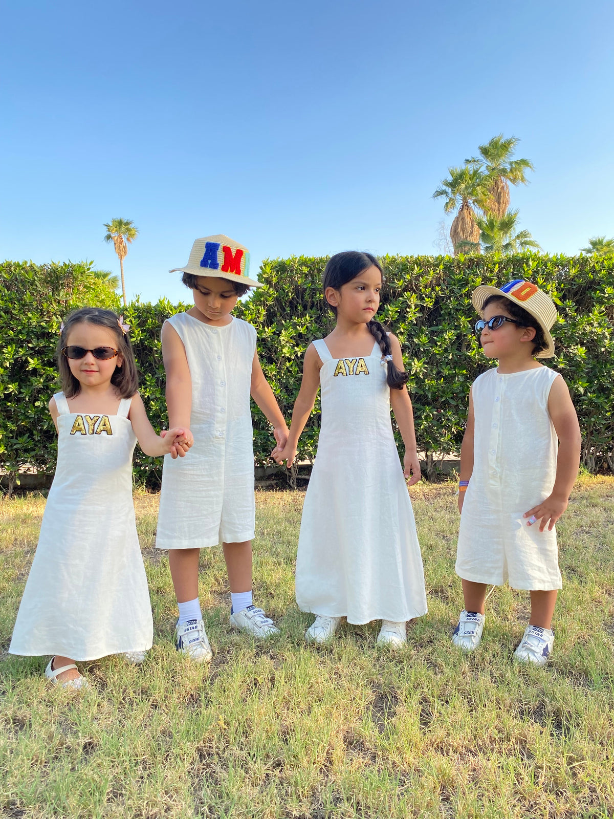 Customized linen romper short