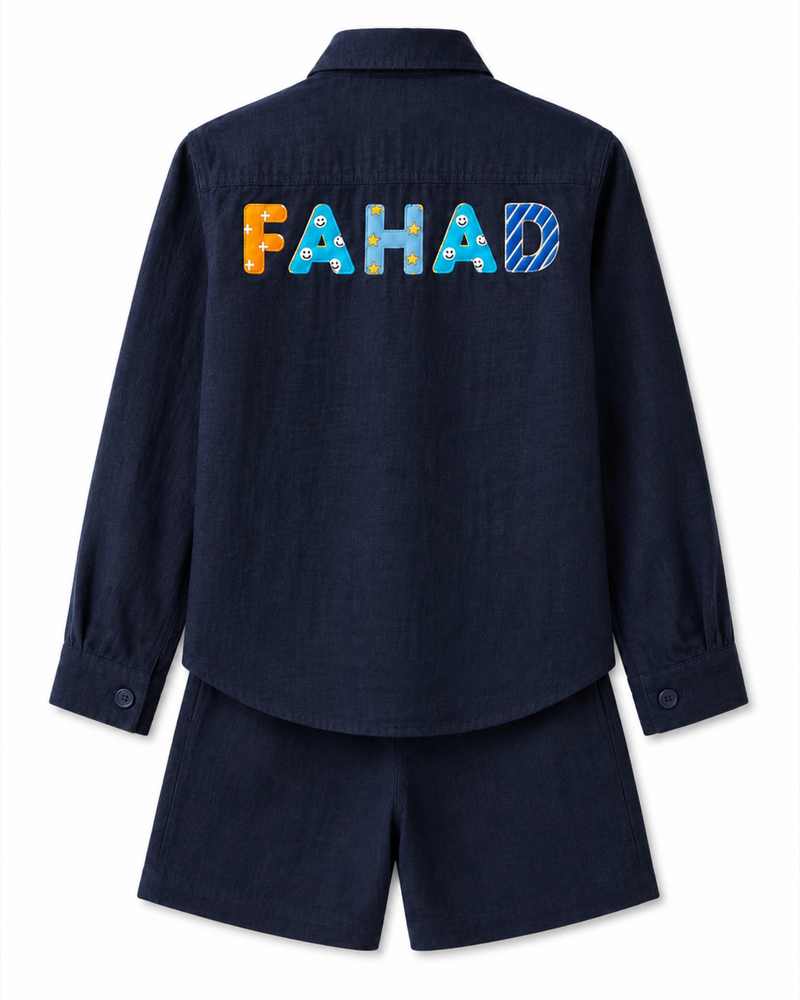 Customized boys linen set
