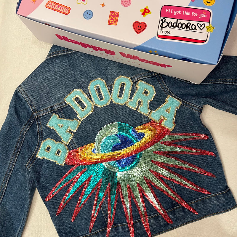 Customized Denim Jacket – Girls (Blue)
