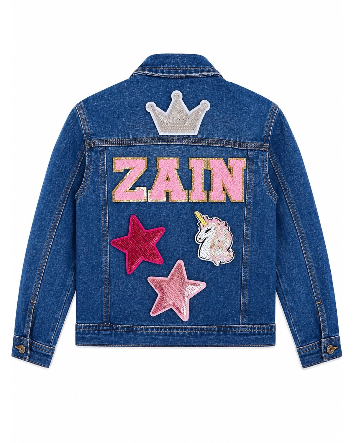 Customized Denim Jacket – Girls (Blue)
