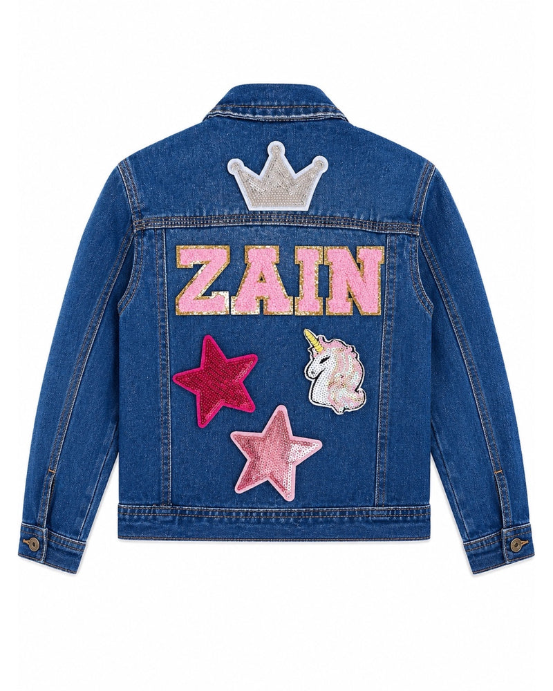 Customized Denim Jacket – Girls (Blue)