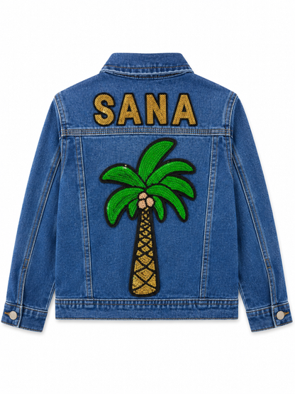 Customized Denim Jacket – Girls (Blue)