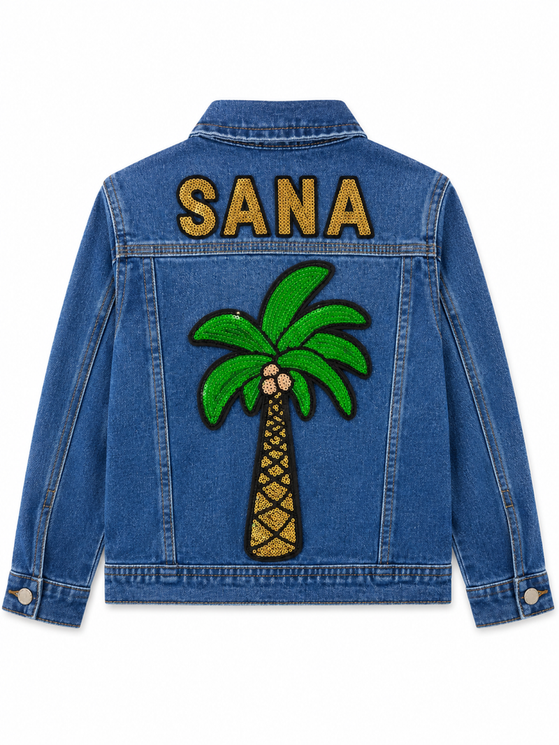 Customized Denim Jacket – Girls (Blue)