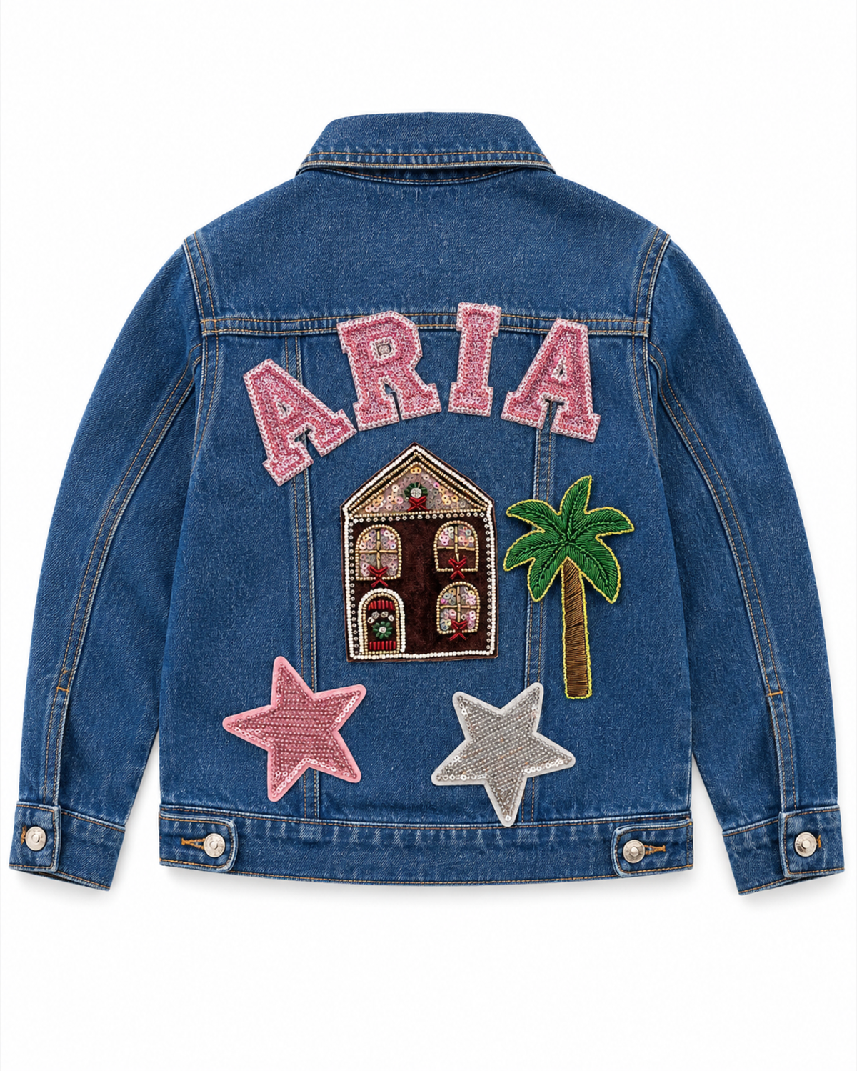 Customized Denim Jacket – Girls (Blue)