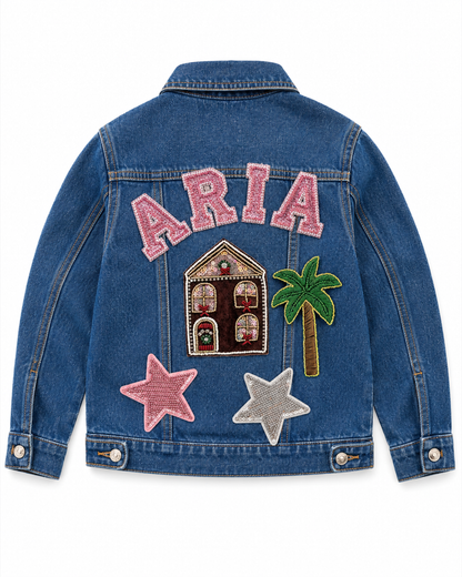 Customized Denim Jacket – Girls (Blue)