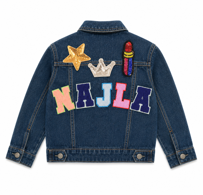 Customized Denim Jacket – Girls (Blue)