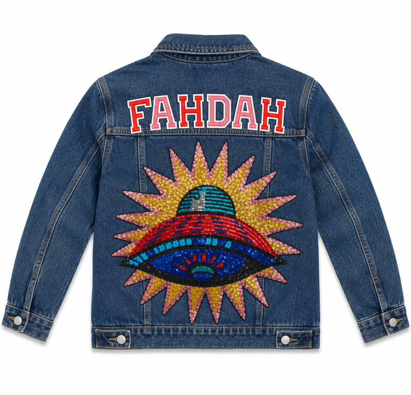 Customized Denim Jacket – Girls (Blue)