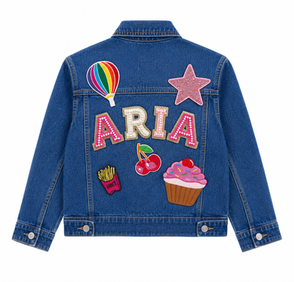 Customized Denim Jacket – Girls (Blue)