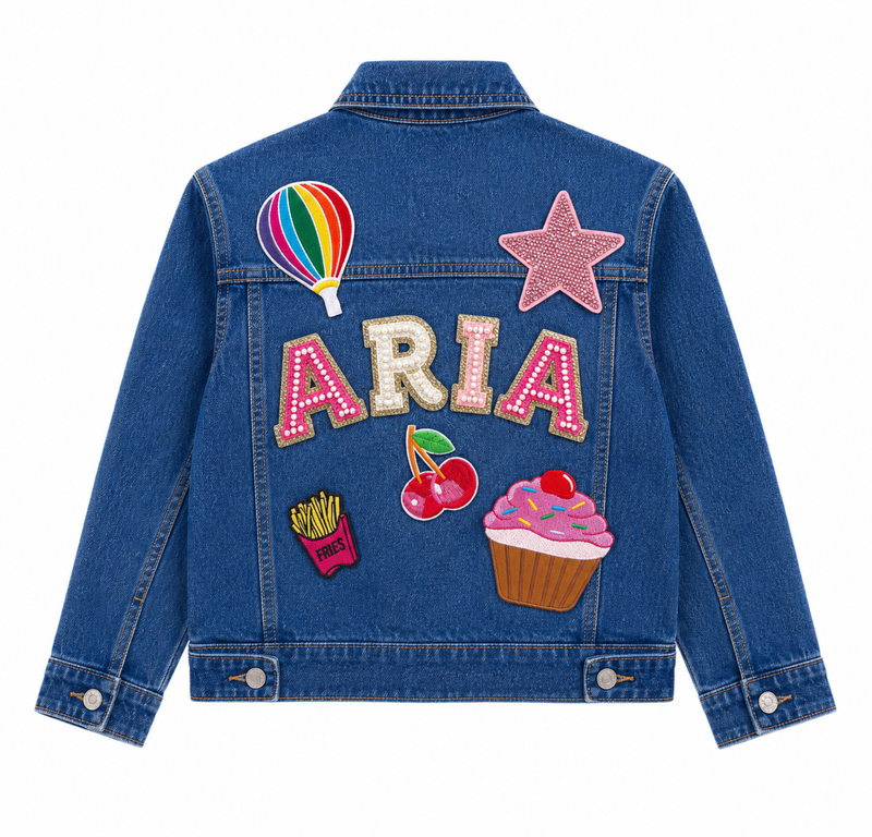 Customized Denim Jacket – Girls (Blue)