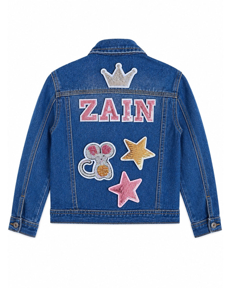 Customized Denim Jacket – Girls (Blue)