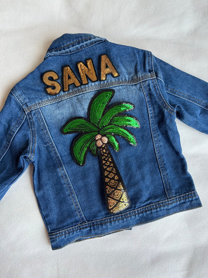 Customized Denim Jacket – Girls (Blue)