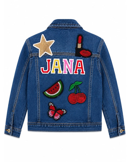 Customized Denim Jacket – Girls (Blue)