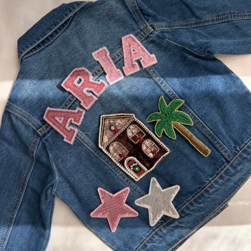 Customized Denim Jacket – Girls (Blue)