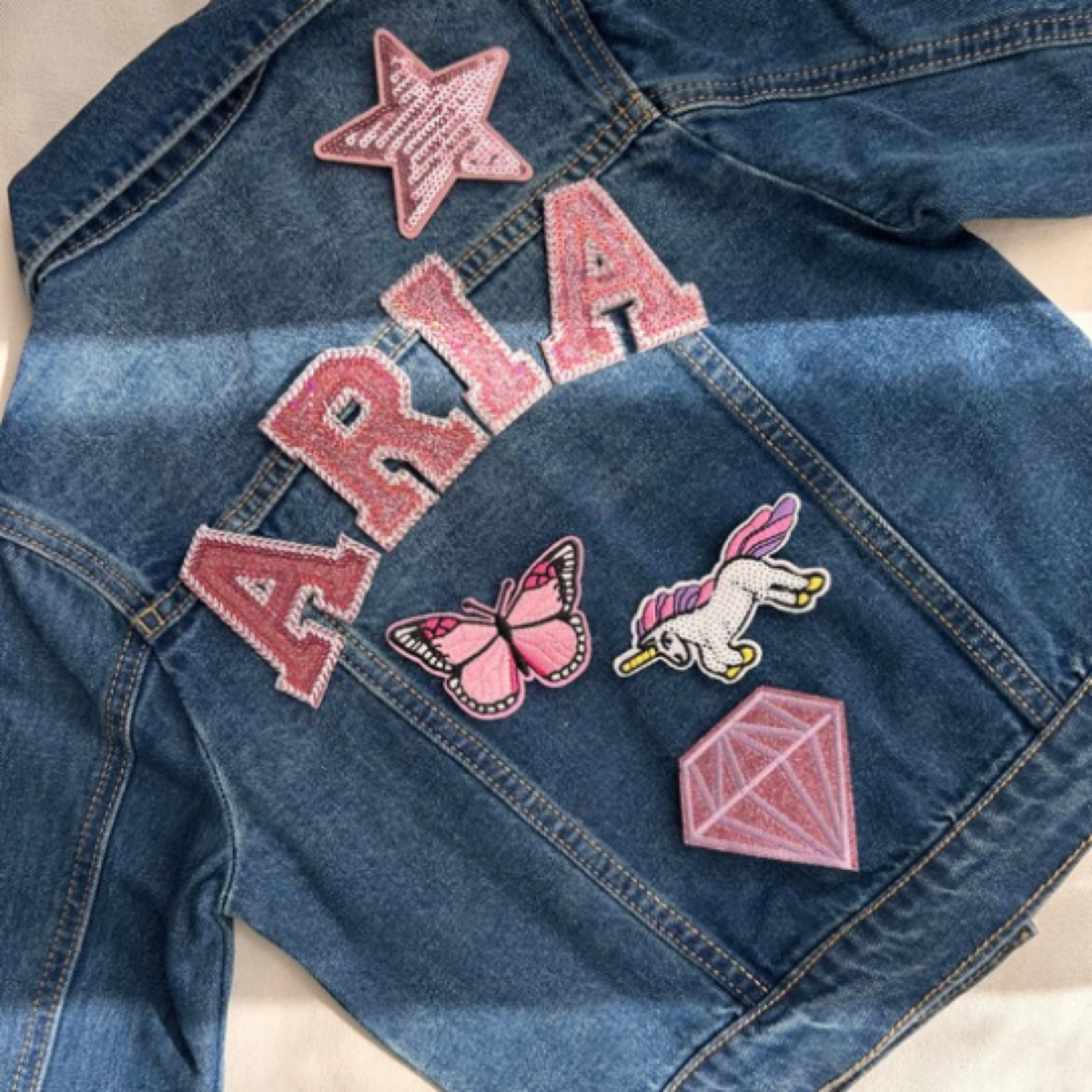 Customized Denim Jacket – Girls (Blue)