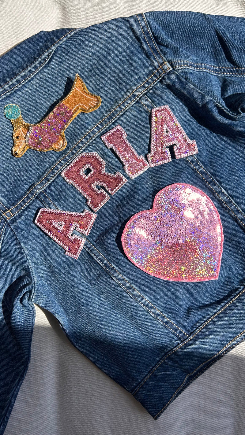 Customized Denim Jacket – Girls (Blue)