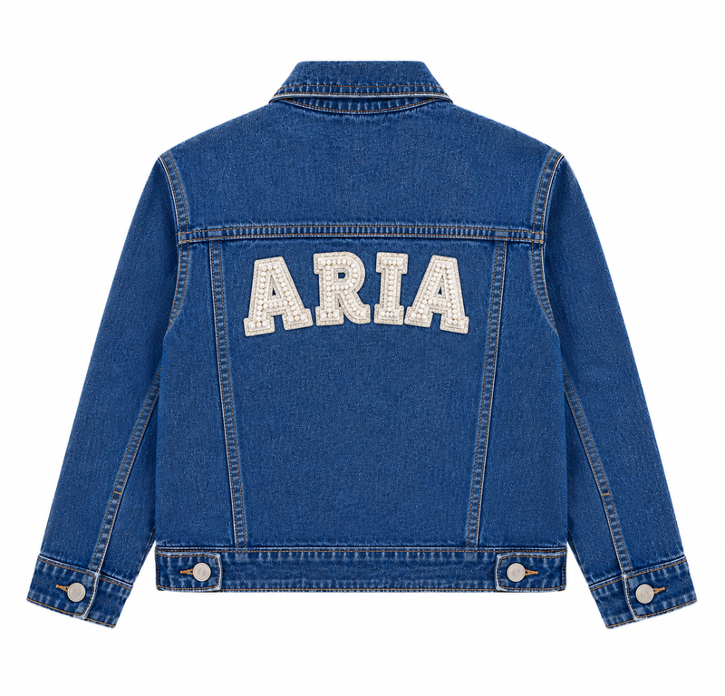Customized Denim Jacket – Girls (Blue)