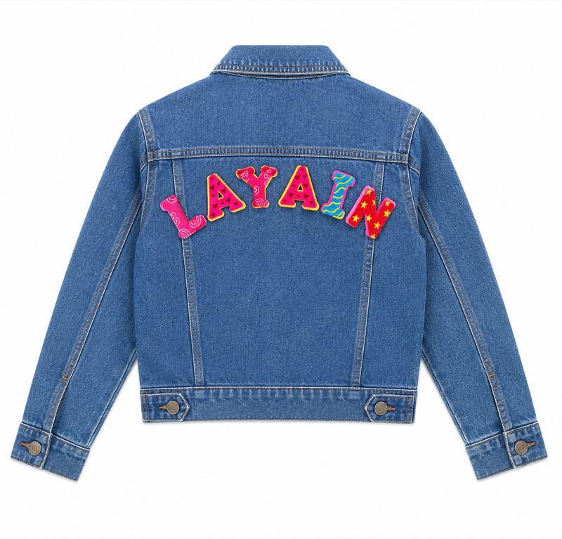 Customized Denim Jacket – Girls (Blue)