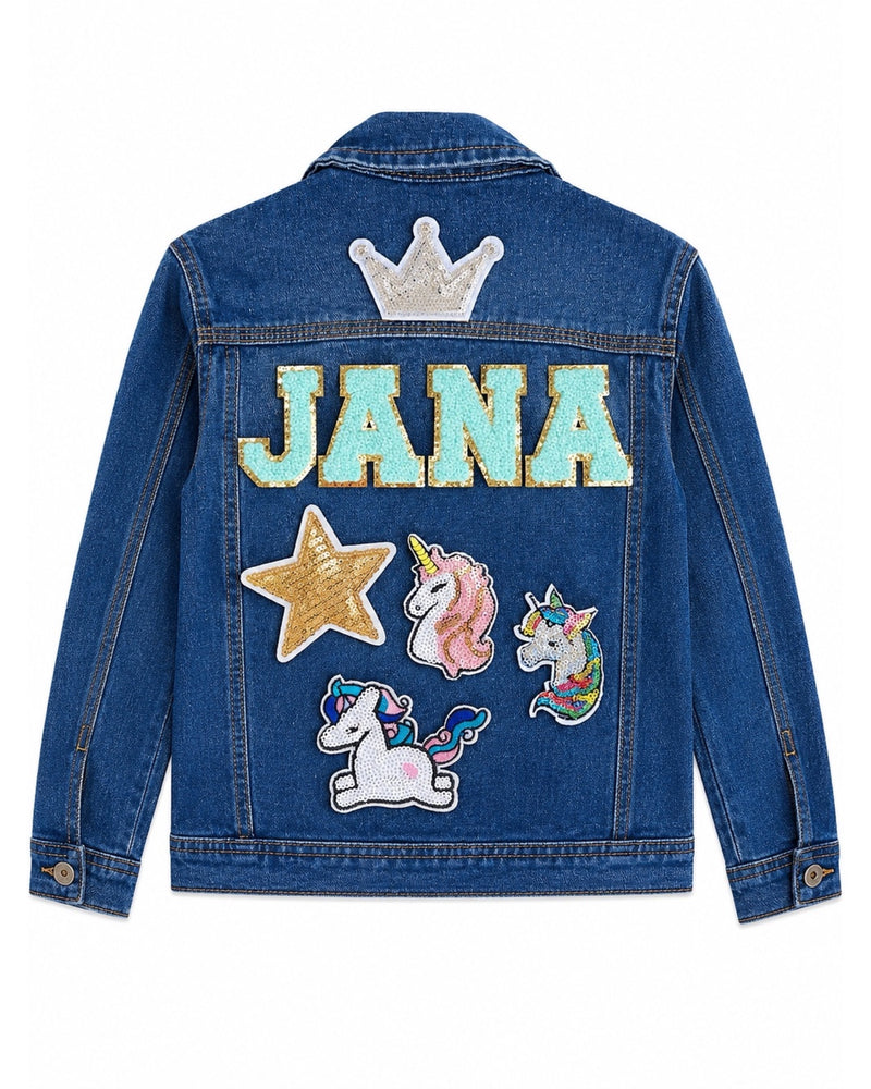 Customized Denim Jacket – Girls (Blue)