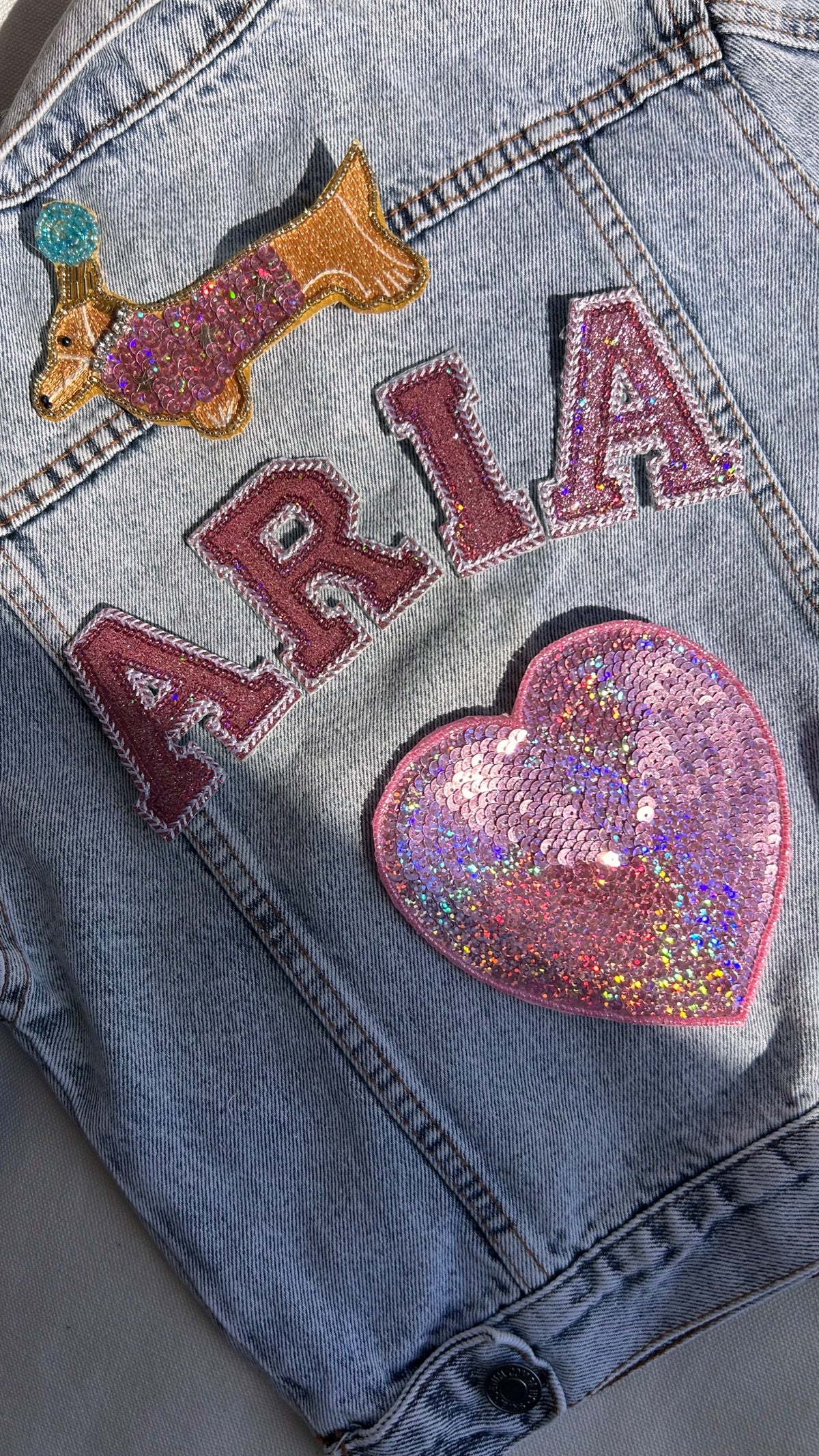 Customized Denim Jacket – Girls (Blue)