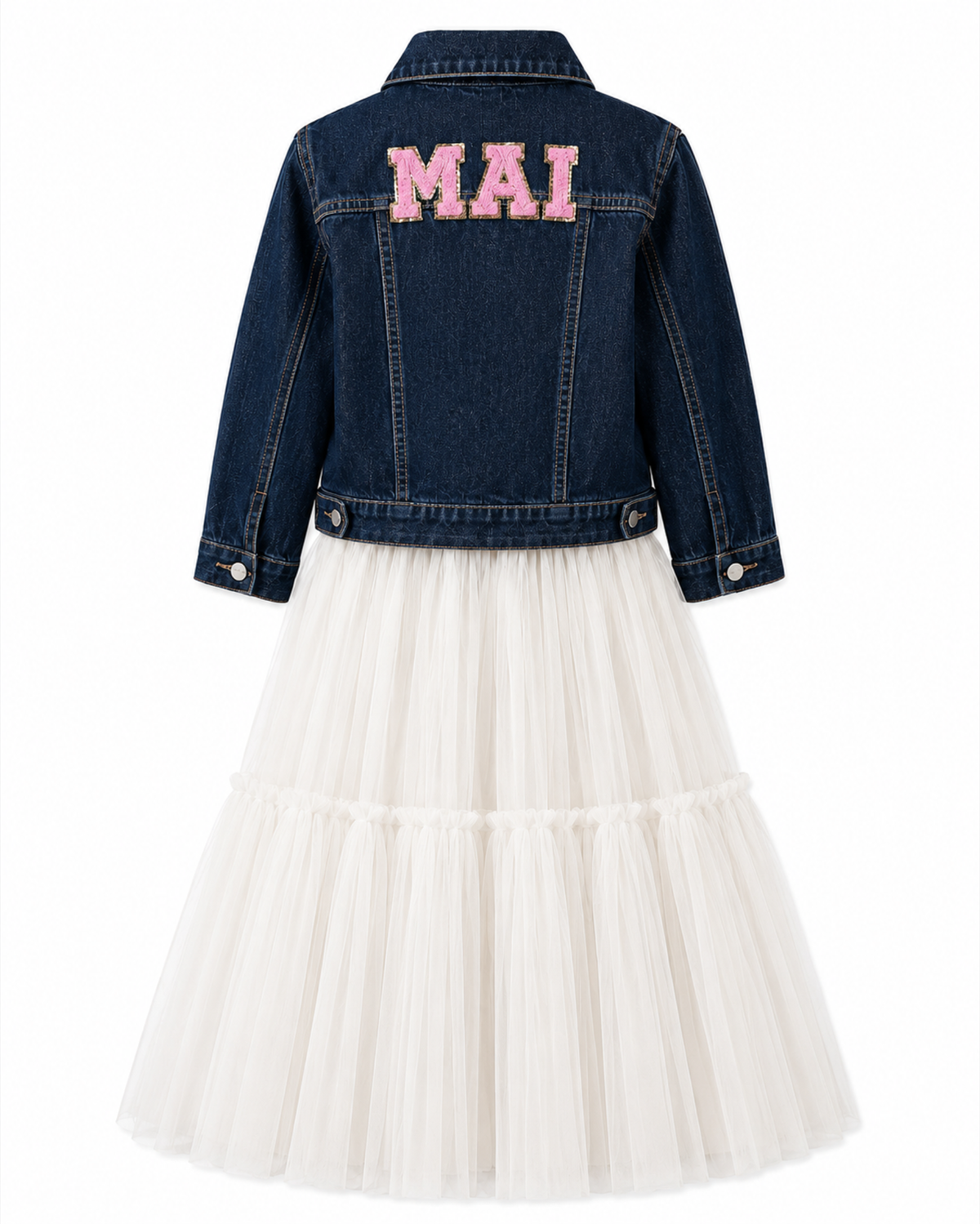 Customized Denim Jacket – Girls (with Tulle)