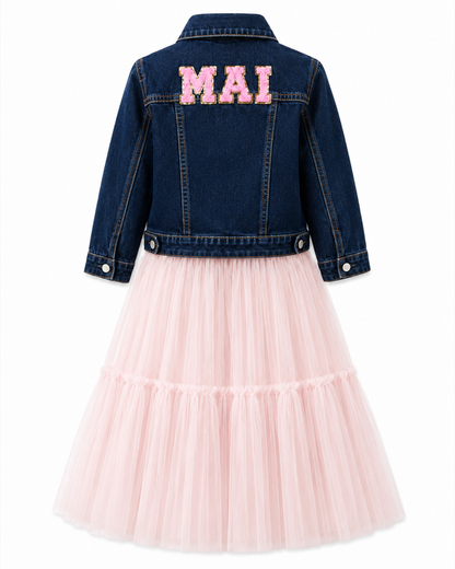 Customized Denim Jacket – Girls (with Tulle)