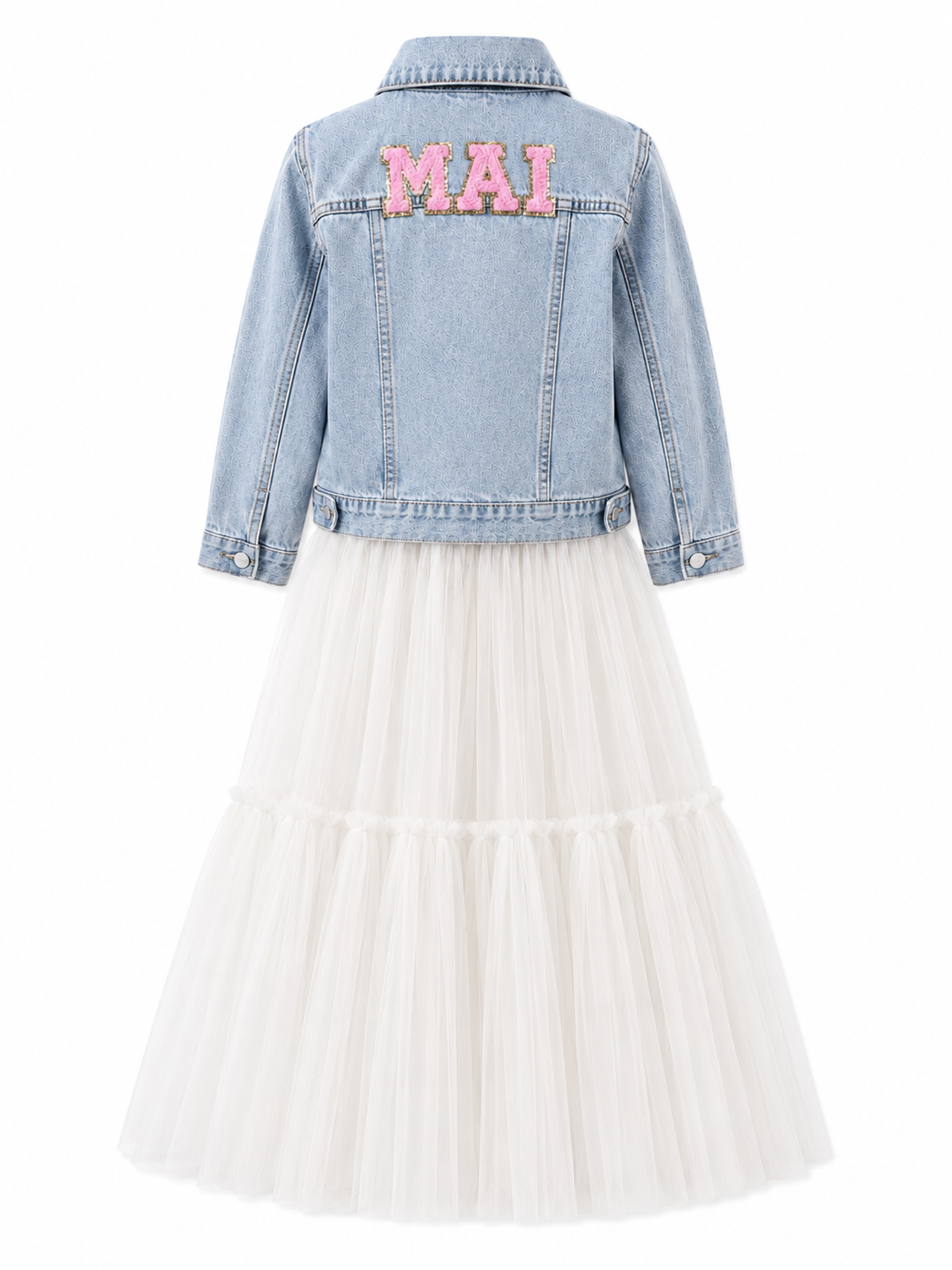 Customized Denim Jacket – Girls (with Tulle)