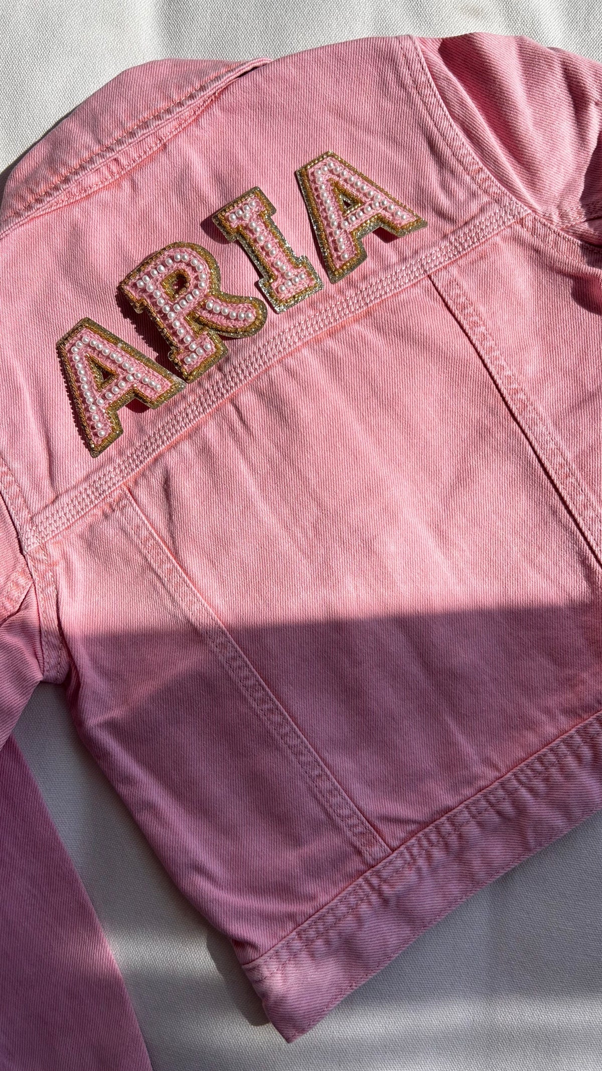Pink Customized denim jacket