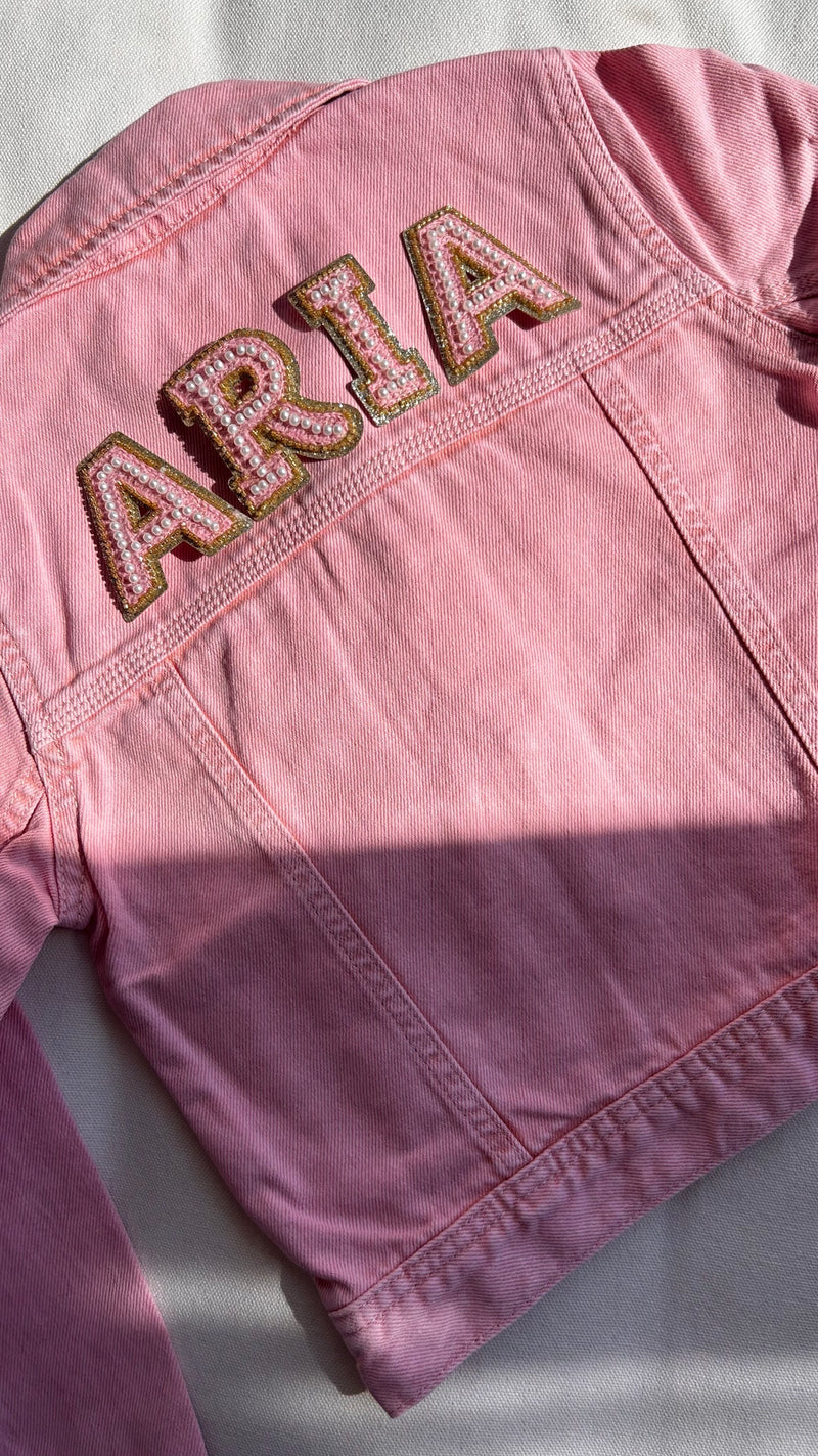 Pink Customized denim jacket