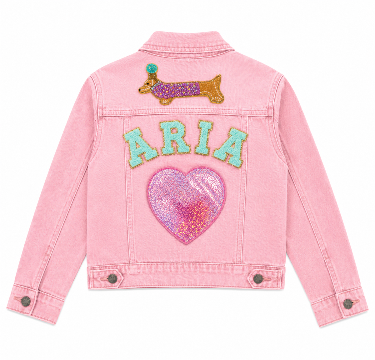 Pink Customized denim jacket
