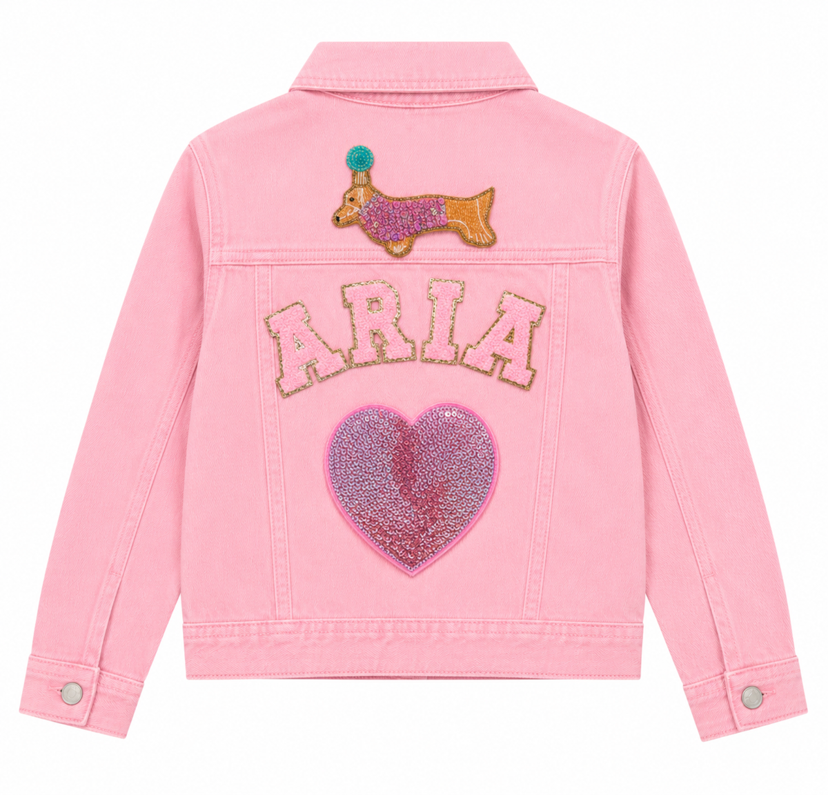 Pink Customized denim jacket