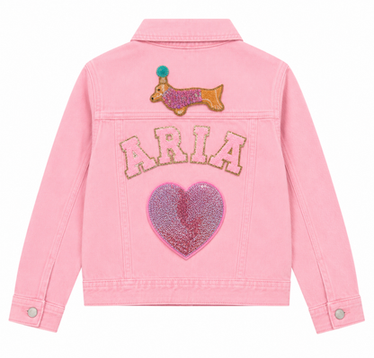 Pink Customized denim jacket