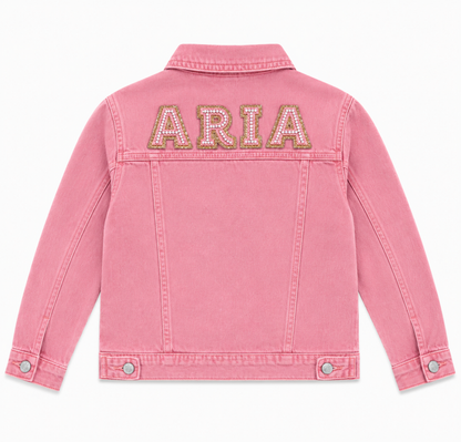 Pink Customized denim jacket
