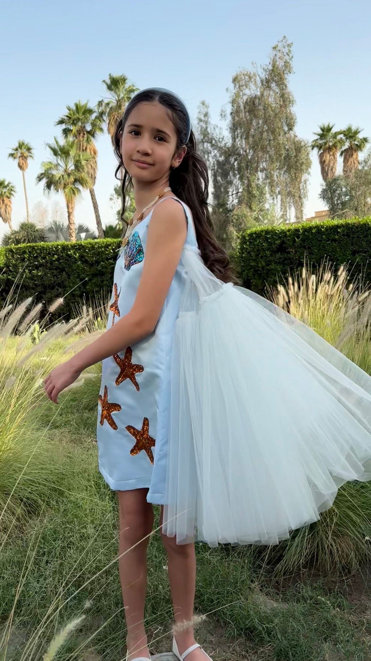 Satin shells dress