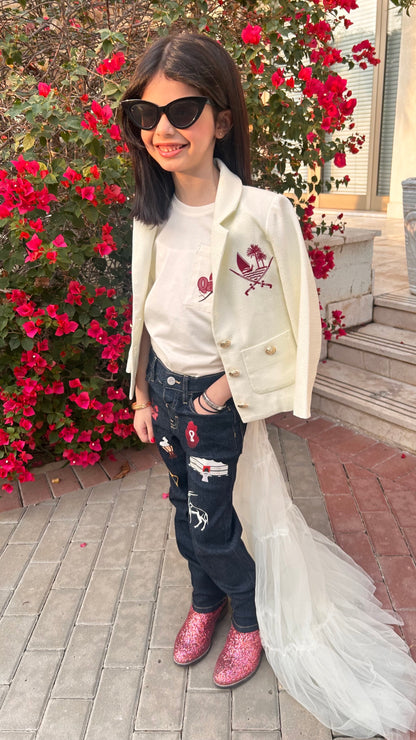 Qatar off white blazer