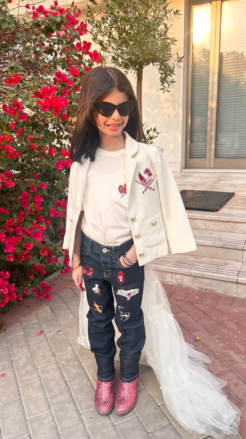 Qatar off white blazer
