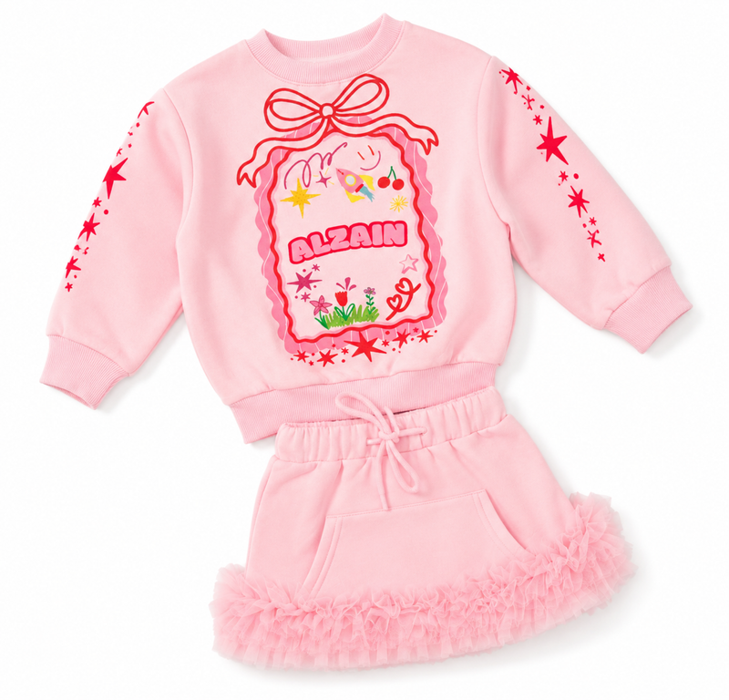 Pink winter fleece set