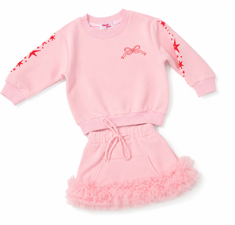 Pink winter fleece set