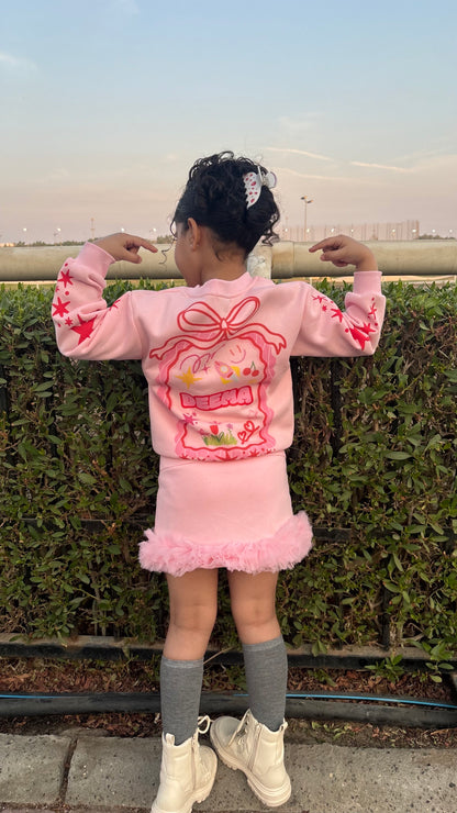 Pink winter fleece set