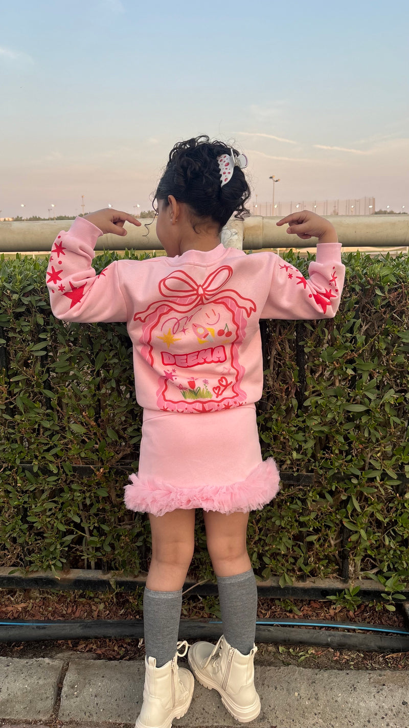 Pink winter fleece set