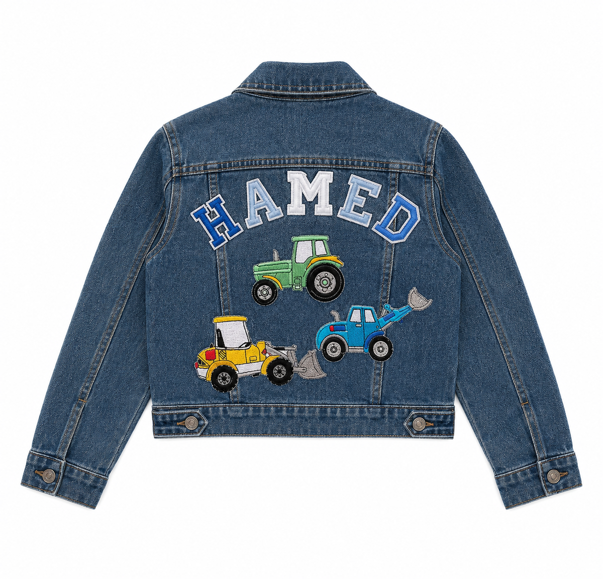 Boys denim truck themed jacket